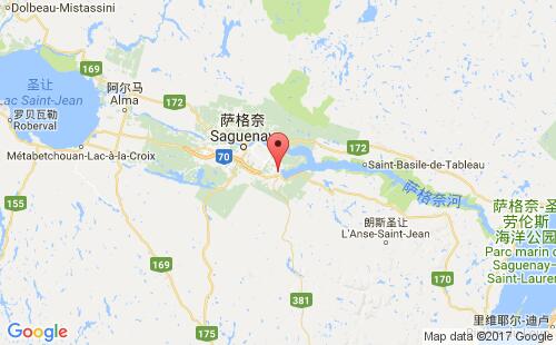 加拿大海运港口巴戈特洋bagotville港口地图