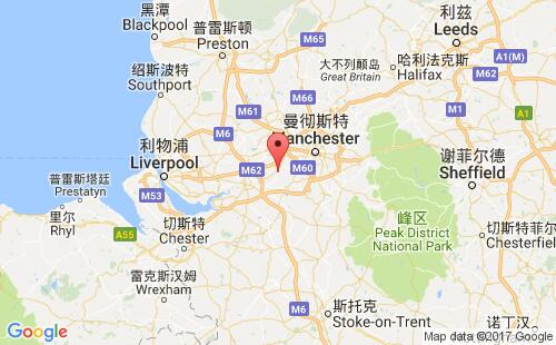 英国港口帕廷顿partington港口地图